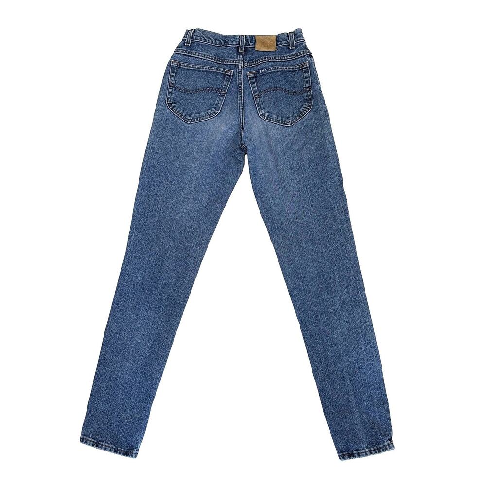VTG 90s Lee Jeans Womens 26x32 High Rise Straight Leg 100% Cotton Made in USA